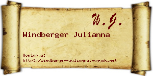 Windberger Julianna névjegykártya